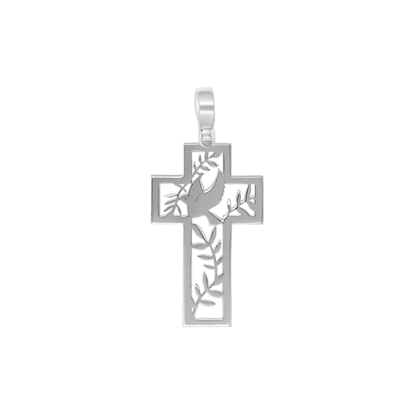 DOVE OF PEACE - CROSS PENDANT - SILVER