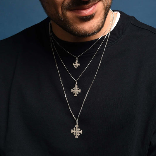 JERUSALEM CROSS PENDANT - SILVER
