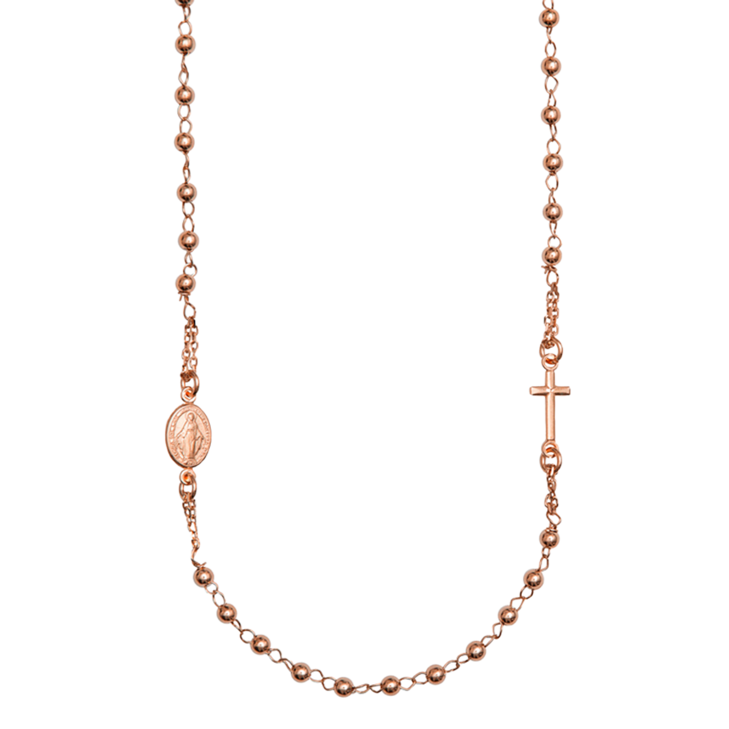MIRACULOUS AND CROSS - NECKLACE - ROSE GOLD