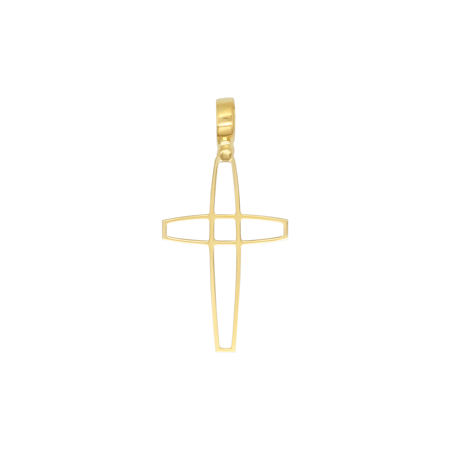 OPEN CROSS PENDANT - GOLDEN SILVER