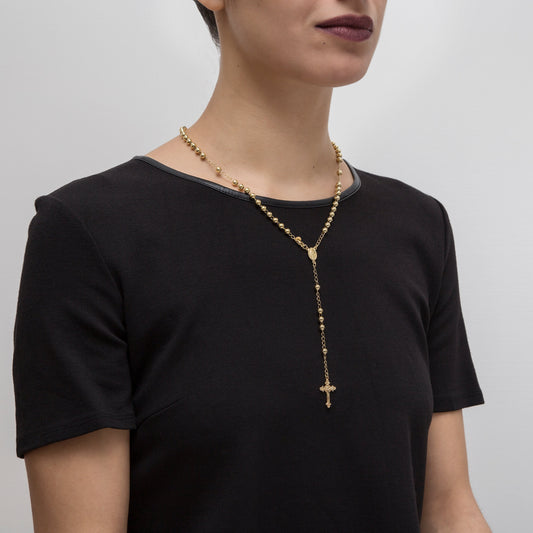 ROSARY NECKLACE - VERMEIL SILVER