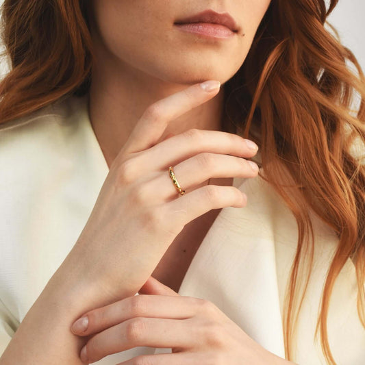 ROSARY RING - VERMEIL SILVER