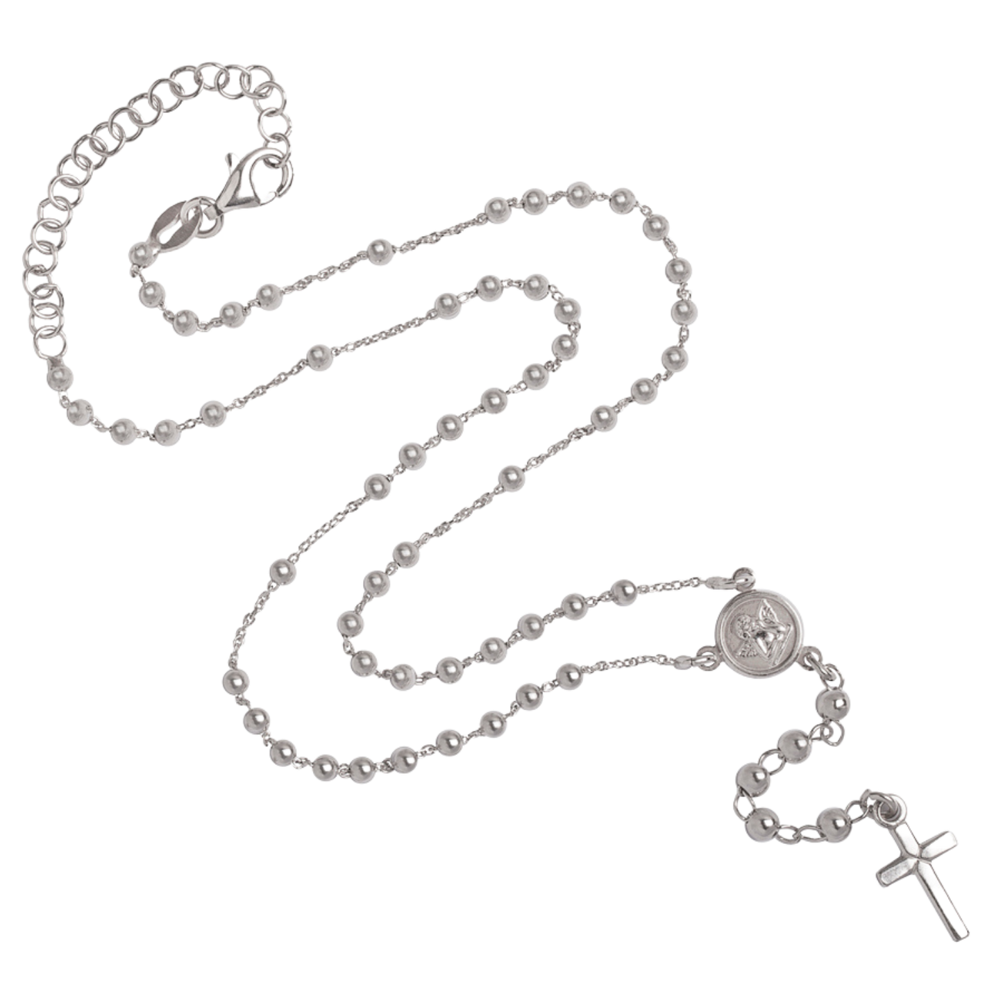 BABY ROSARY NECKLACE - SILVER