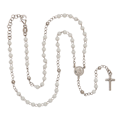 BABY ROSARY NECKLACE - SILVER