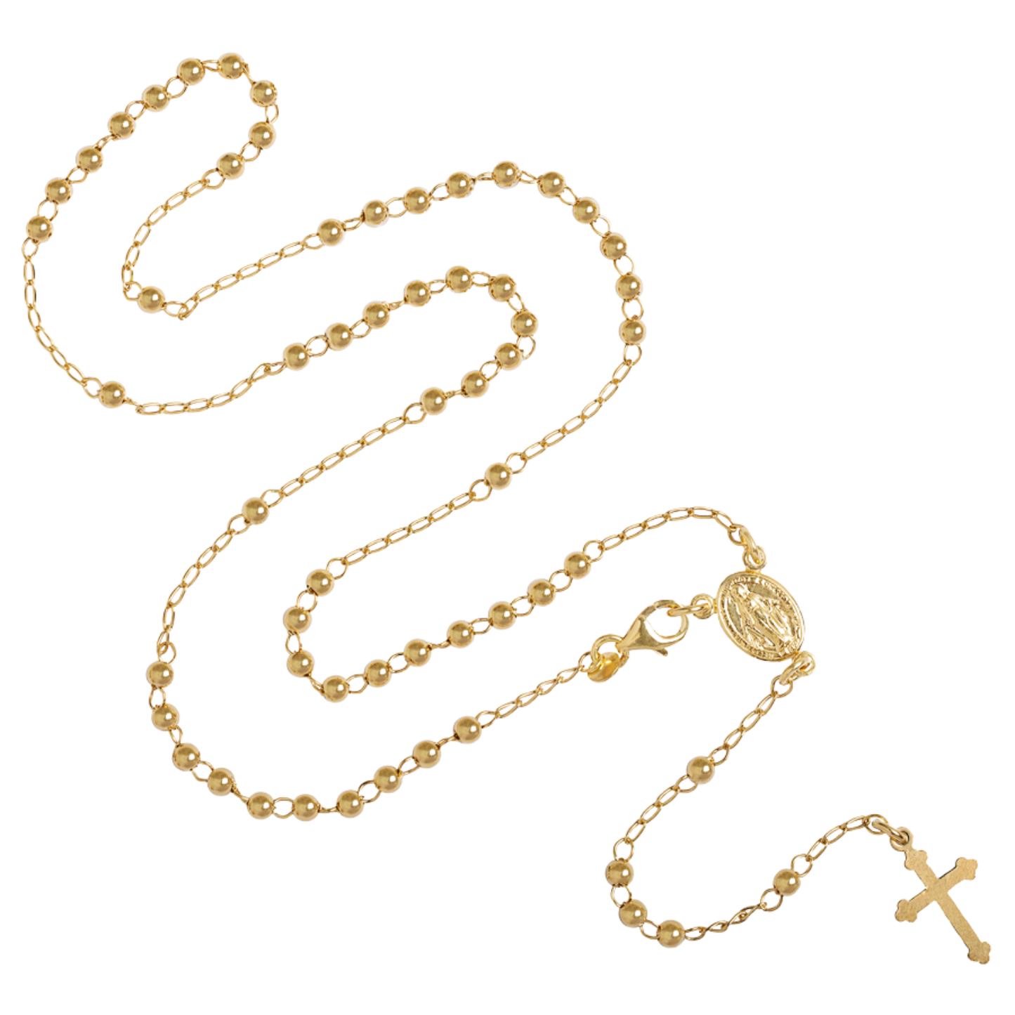 ROSARY NECKLACE - VERMEIL SILVER