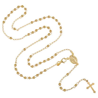 ROSARY NECKLACE - VERMEIL SILVER