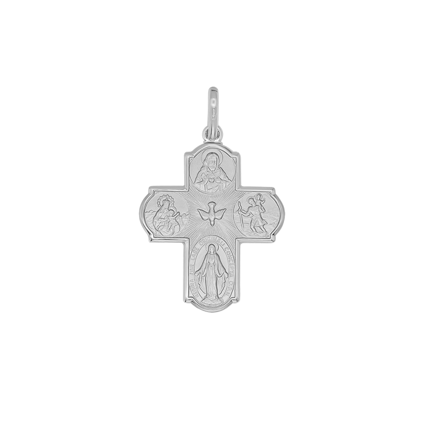 SCAPULAR - CROSS PENDANT - SILVER