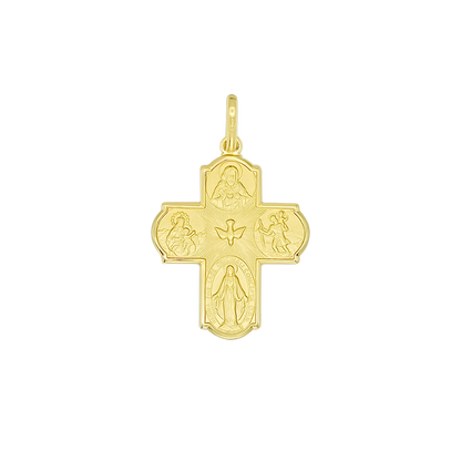 SCAPULAR - CROSS PENDANT - GOLD