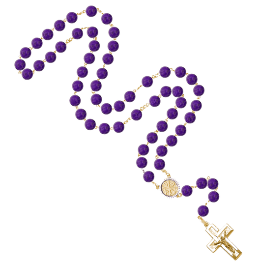 AMETHYST BEADS - ROSARY - VERMEIL SILVER