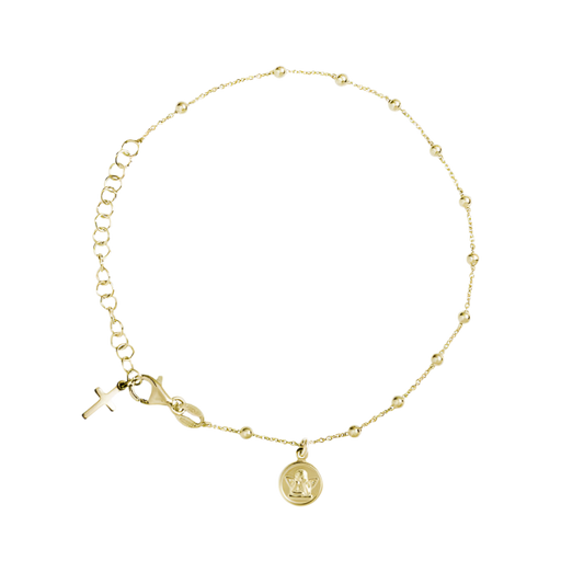 BABY ROSARY BRACELET - VERMEIL SILVER