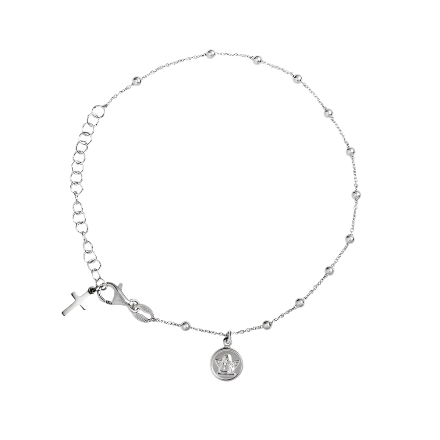 BABY ROSARY BRACELET - SILVER