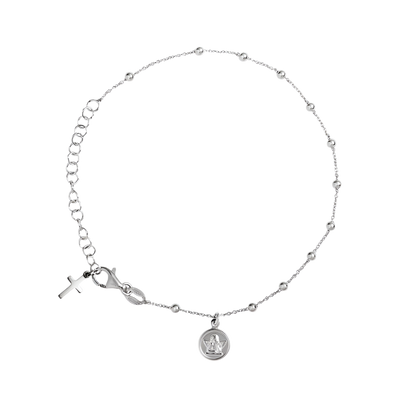 BABY ROSARY BRACELET - SILVER