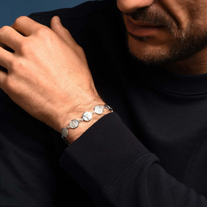 CATHOLIC MEDALS BRACELET - SILVER