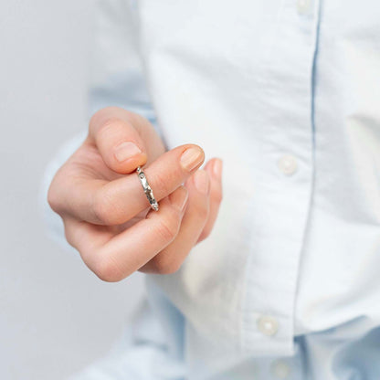 ROSARY RING - WHITE GOLD