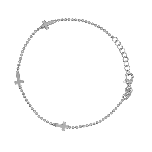 CROSS BRACELET -  SILVER