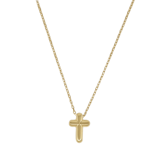 CROSS NECKLACE - GOLDEN SILVER
