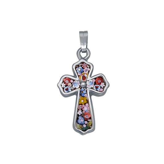 CROSS PENDANT - MICROMOSAIC JEWELRY - METAL