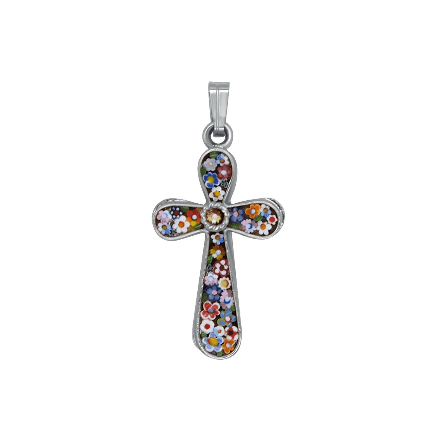 CROSS PENDANT - MICROMOSAIC JEWELRY - METAL