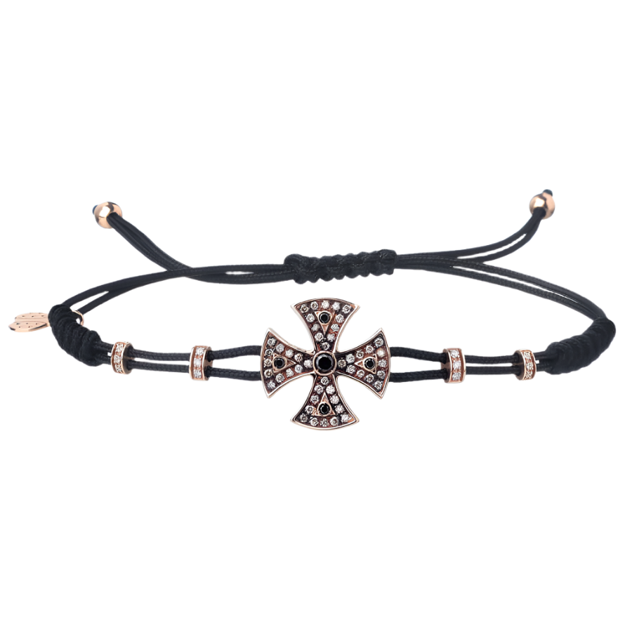 CELTIC CROSS - CHRISTIAN BRACELET - YELLOW GOLD AND DIAMONDS