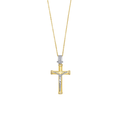 DIAMOND CRUCIFIX - NECKLACE - GOLD