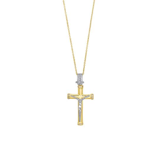 DIAMOND CRUCIFIX - NECKLACE - GOLD