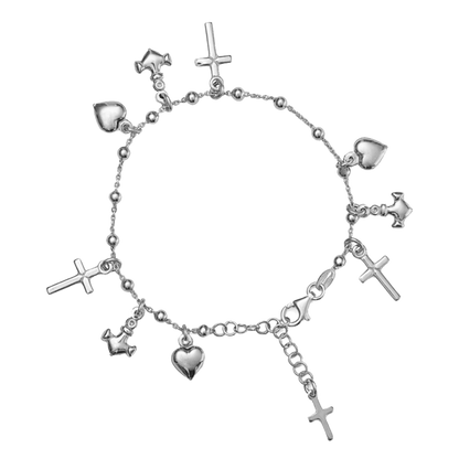 FAITH HOPE AND CHARITY - BRACELET - SILVER
