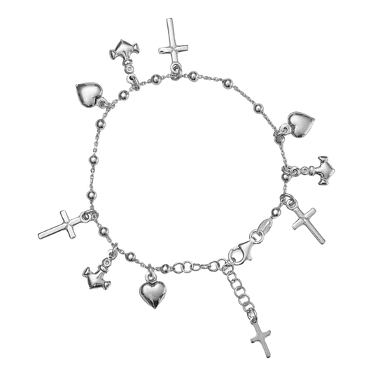 FAITH HOPE AND CHARITY - BRACELET - SILVER