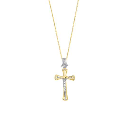 DIAMOND CRUCIFIX - NECKLACE - GOLD