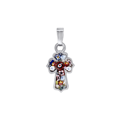 CROSS PENDANT - MICROMOSAIC JEWELRY - METAL