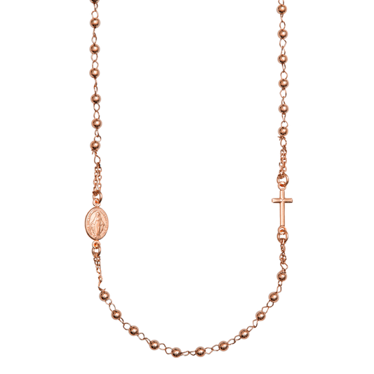 MIRACULOUS AND CROSS - NECKLACE - ROSE GOLD