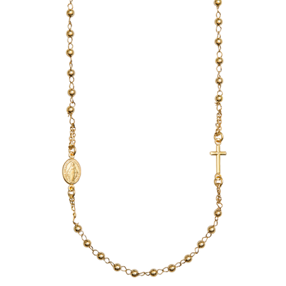 MIRACULOUS AND CROSS - NECKLACE - GOLD
