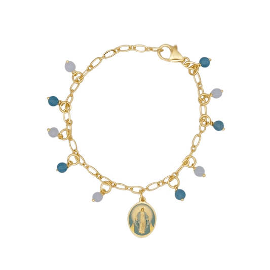 MIRACULOUS MEDAL - BEADED BRACELET