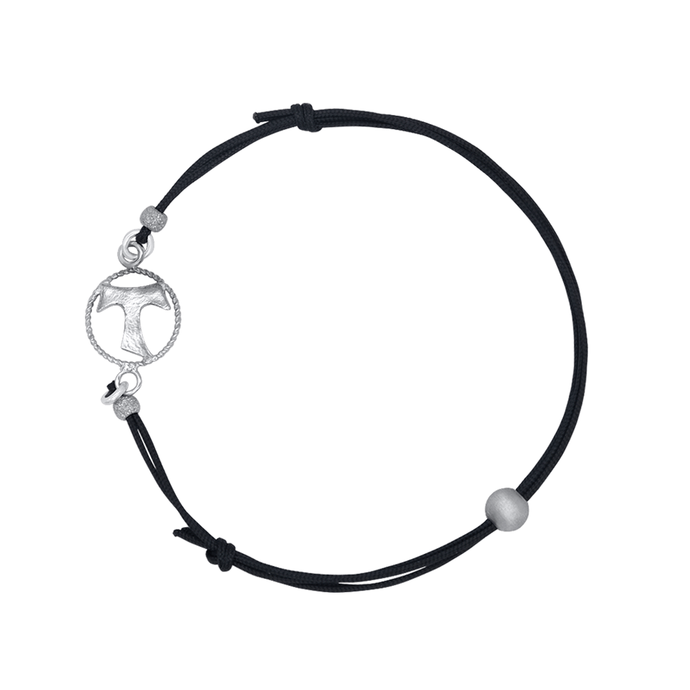 TAU - BRACELET - CORD AND SILVER