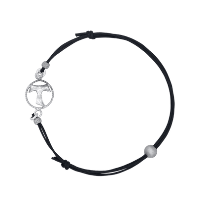 TAU - BRACELET - CORD AND SILVER