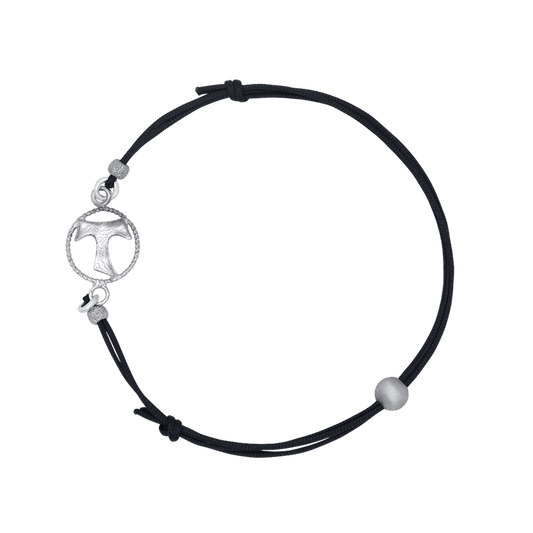 TAU - BRACELET - CORD AND SILVER