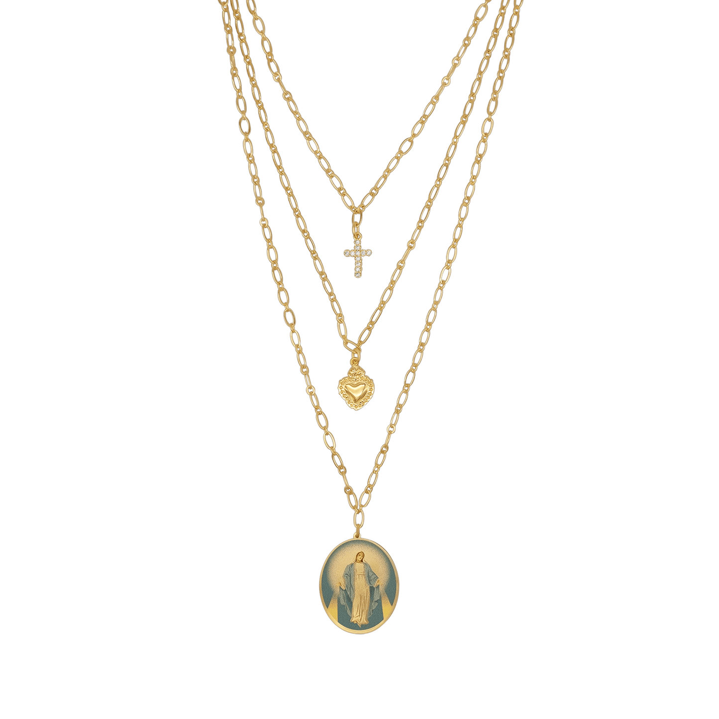 MIRACULOUS MEDAL - LAYERED NECKLACE