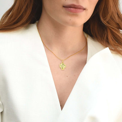 PEACE - CROSS PENDANT - GOLD