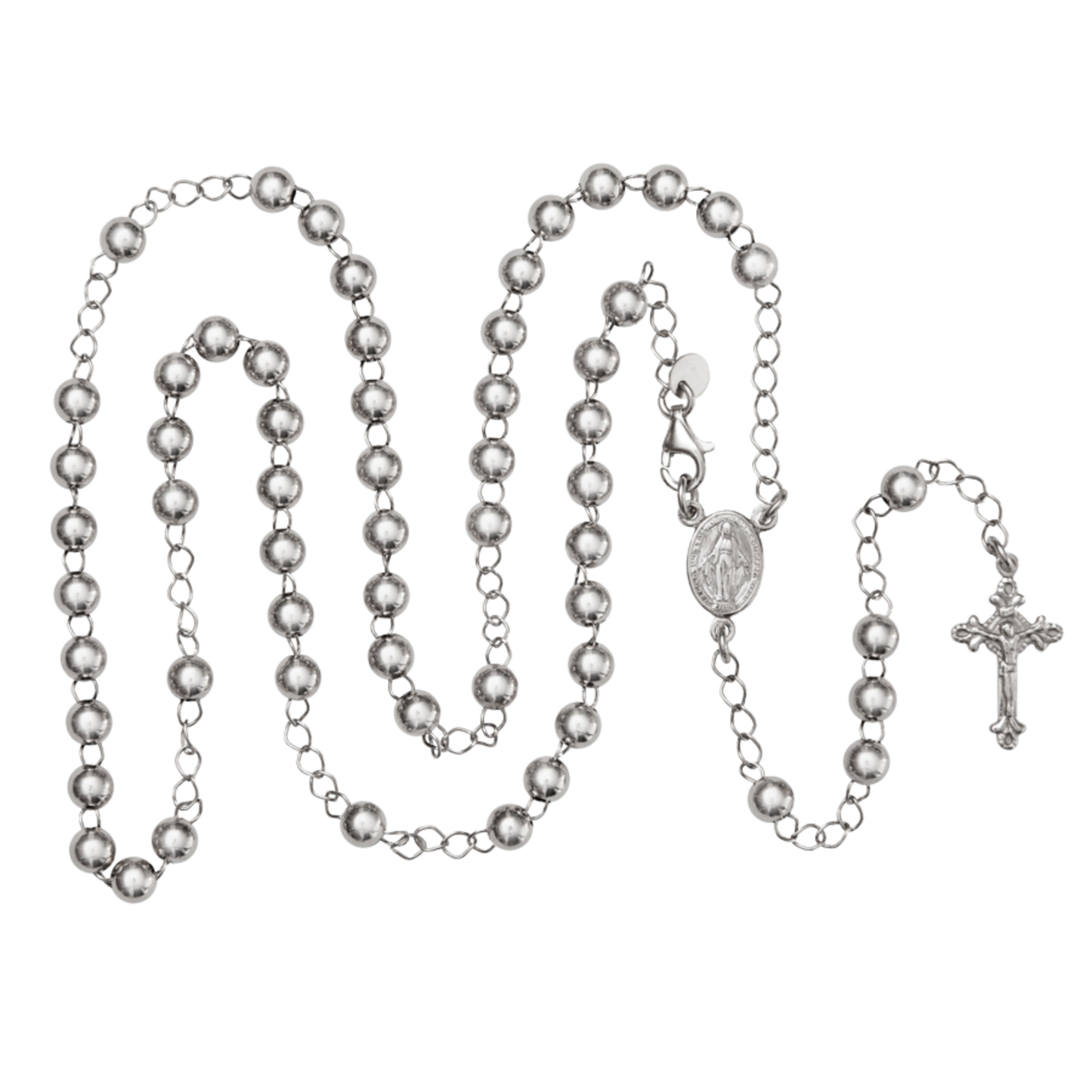 ROSARY NECKLACE  - SILVER
