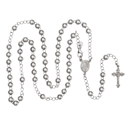 ROSARY NECKLACE  - SILVER