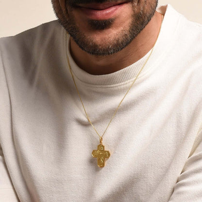 SCAPULAR - CROSS PENDANT - GOLD