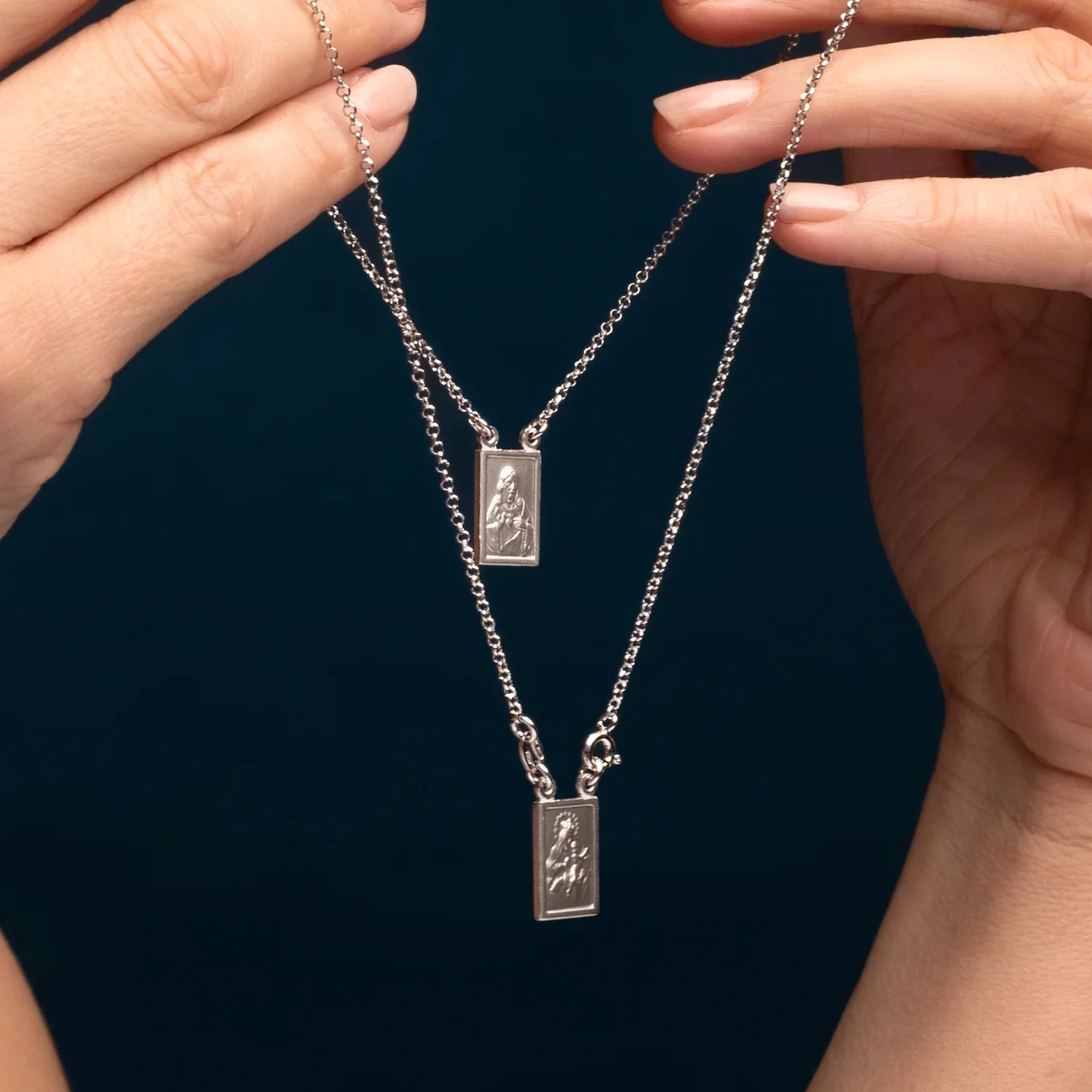 SCAPULAR NECKLACE - SILVER