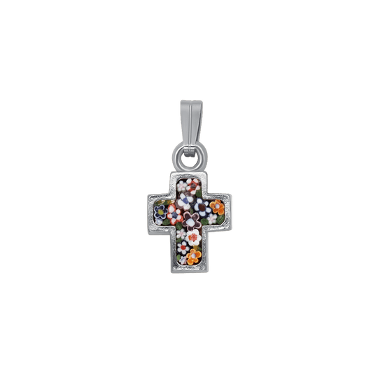 CROSS PENDANT - MICROMOSAIC JEWELRY - METAL
