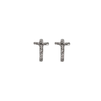 CRUCIFIX - EARRINGS - SILVER