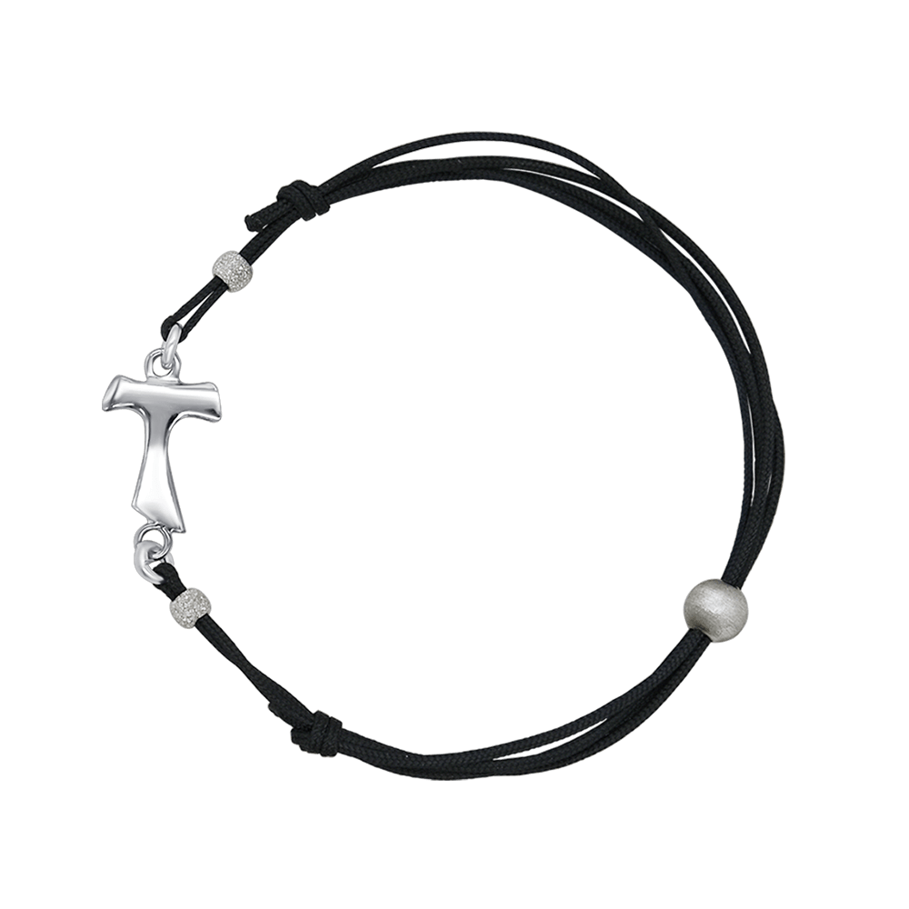 TAU CROSS - BRACELET - CORD AND SILVER