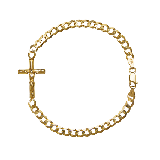 CRUCIFIX - BRACELET - VERMEIL SILVER