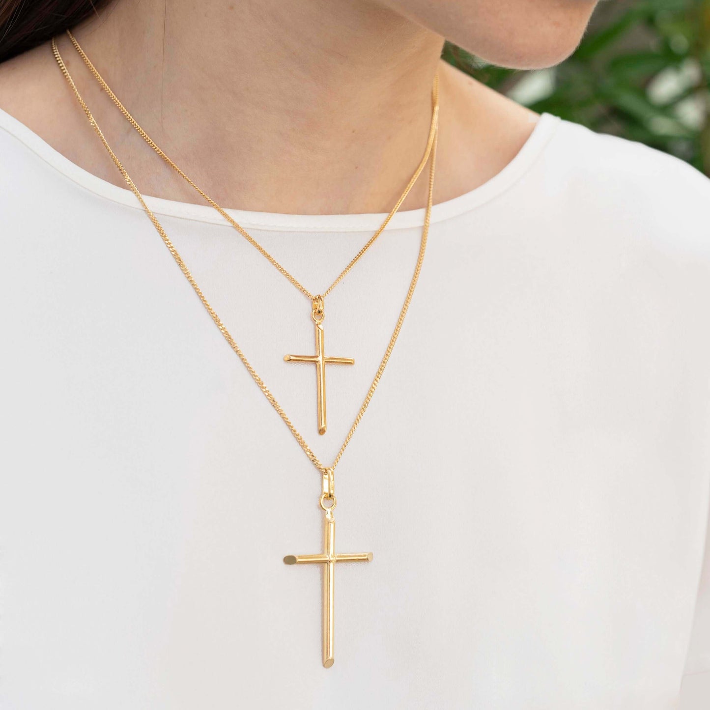 CLASSIC CROSS PENDANT - VERMEIL SILVER